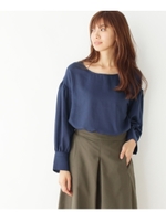 ラウンドネックプルオーバーシャツ/ブルー系(094)