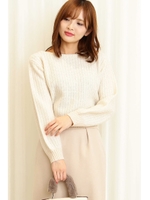 ラメツィードバックパールニット/エクリュ1(031)