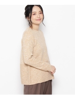 ラメ混メランジニット/ベージュ(052)