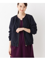 リバーシブルチェックブルゾン/ネイビー(093)