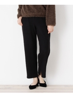 リブワイドパンツ/ブラック(019)