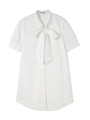 リボンシャツワンピース/ホワイト