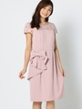 リボン付きタイトドレス/ピンク