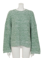 リングループMIXニットPO/柄GRN