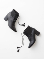 レースアップサイドゴアブーツ/ブラック