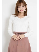 レースカットワークニット/エクリュ1(031)