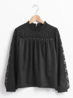 レースキリカエビジュートップス/ブラック