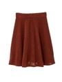 レースフロッキーフレアースカート/モカ2(052)