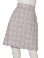 レトロチェック台形SK/ライトグレー