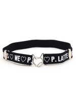 ロゴゴムベルト/ブラック(019)