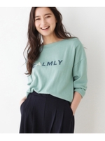 ロゴプリント裏毛スエット/ライトグリーン(021)