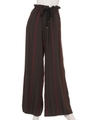 ワイドストライプパンツ/BROWN×RED