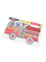 消防車ラーニングマット/ホワイト(001)