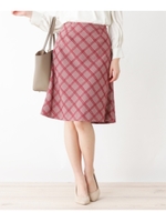 千鳥ブロックスカート/ボルドー(264)