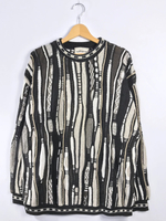 総柄ニット クージー風ニット  3Dニット    アメリカ /サイズ表記 XL