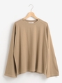 配色ステッチ長袖T/ベージュ