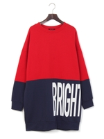 配色トレーナーOP/ライトレッド