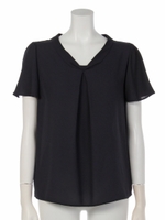 抜け衿風ブラウス/ネイビー