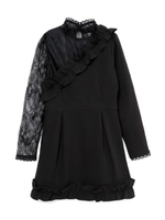 ショルダーフリルワンピース/ブラック