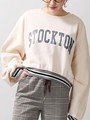 WEGO/ラインリブカレッジロゴプルオーバー