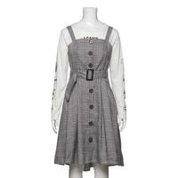 【20%OFF】グレンチェック柄ジャンパースカート