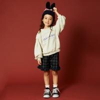 【20%OFF】パフスリーブレースつき裏毛トレーナー