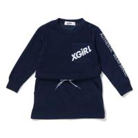 【30%OFF】ウエストリボンロゴブラウジングワンピース