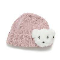 【30%OFF】クマモチーフつきニット帽