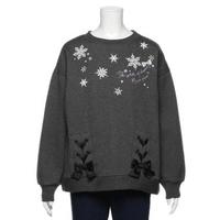 【30%OFF】スノークリスタル裏起毛ロングトレーナー
