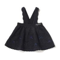 【30%OFF】ミニリボンつきスカラップ裏起毛ジャンパースカート