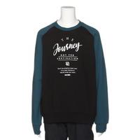 【30%OFF】ラグランスリーブ切り替え裏毛トレーナー