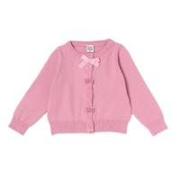 【30%OFF】リボンつきクルーネックカーディガン