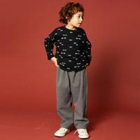 【30%OFF】ロゴ総柄肩落ち裏毛トレーナー