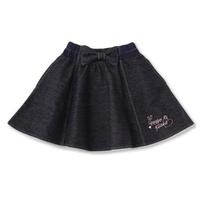 【50%OFF】リボンつきカットソーデニムフレアスカート