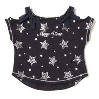 【50%OFF】星プリントオフショルダーTシャツ