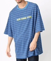 WEGO/ボーダーロゴロングTシャツ