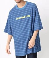 WEGO/ボーダーロゴロングTシャツ