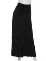 14Gラメニットプリーツスカート/ブラック