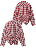 2WAY PLAID SHIRT/レッド