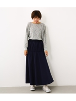 2WAY ギャザー マキシ スカート/NVY