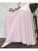 3層シフォンフレアマキシスカート/ラベンダー