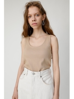 BACK OPEN LACE UP タンクトップ/L/BEG1