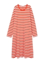 BASIC STRIPED DRESS/オレンジ