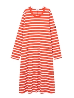 BASIC STRIPED DRESS/オレンジ