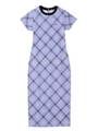 BIAS PLAID DRESS/ライトパープル