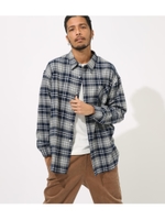 BIG CHECK SHIRT/柄BLU5