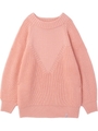 CONTRAST KNIT TOP/ライトピンク