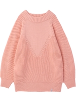 CONTRAST KNIT TOP/ライトピンク