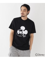 DISNEY ディズニー「ミッキーマウス」/サングラス 半袖 Ｔシャツ/ブラック(019)