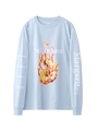 FALL IN LOVE L/S BIG TEE/ライトブルー